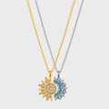 Sun and Moon Necklace,Magnetic Pendant Necklace for Couples