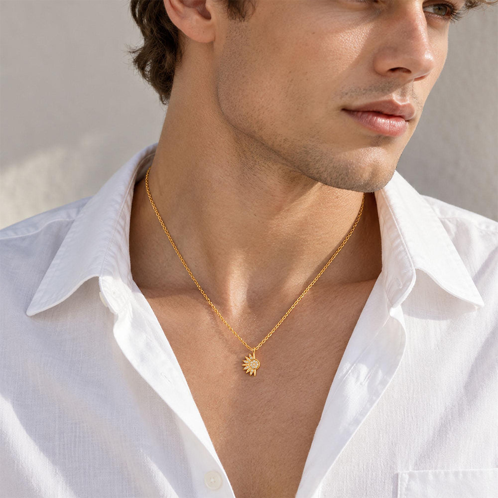 Sun and Moon Necklace,Magnetic Pendant Necklace for Couples